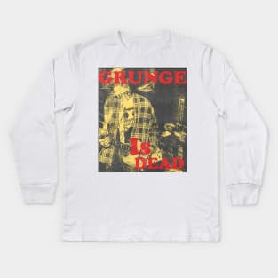 vintage grunge is dead Kids Long Sleeve T-Shirt